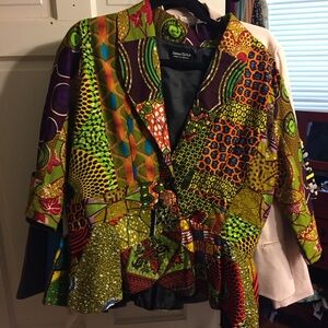 Green Multi Patchwork Blazer